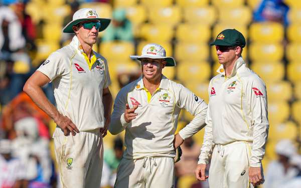 Pat Cummins, David Warner and Steve Smith