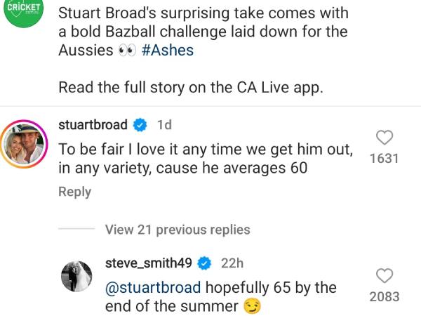 steve-smith-stuart-broad-pre-ashes-banter-hopefully-65-by-end-of-summer-bazball-approach