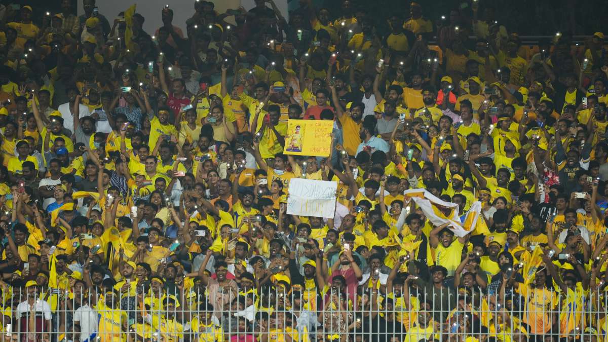 CSK fans at the MA Chidambaram Stadium CSK fans at the MA Chidambaram Stadium