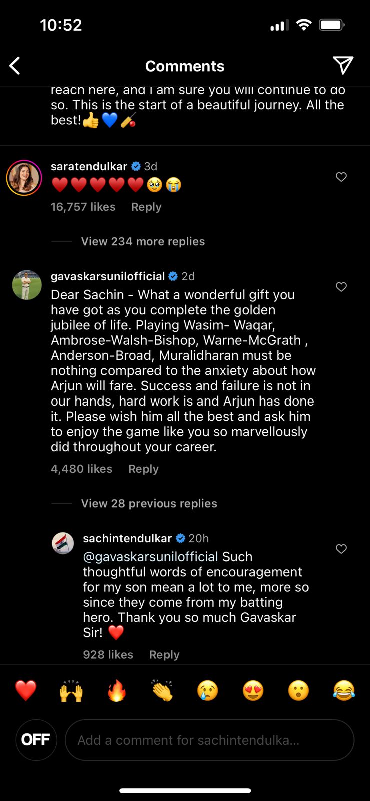 sachin-tendulkar-post-for-arjun-sunil-gavaskar-reacts