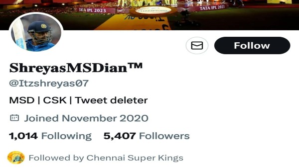 MSD fan Chennai Super Kings