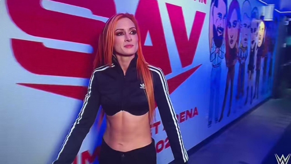 Becky Lynch on Raw (image courtesy Twitter)