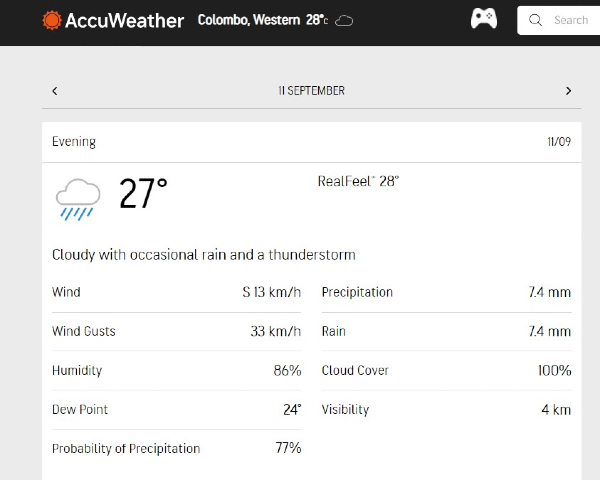 India vs Pakistan Asia Cup 2023: Colombo Weather Forecast on Monday September 11