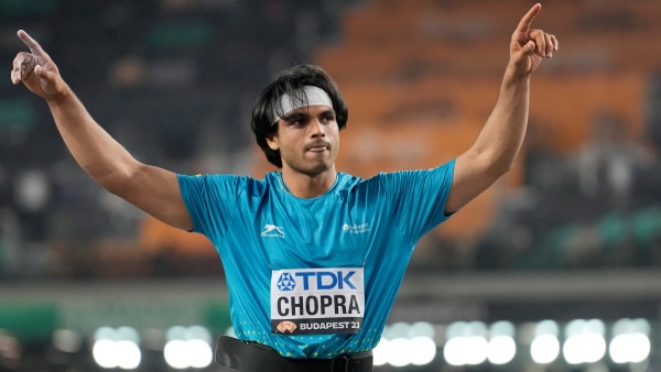 Neeraj Chopra Javelin Throw action in Eugene Diamond League Final 2023
