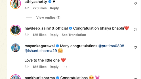 anushka-sharma-athiya-shetty-wife-of-teammates-react-ishant-sharma-wife-pratima-welcome-baby-girl