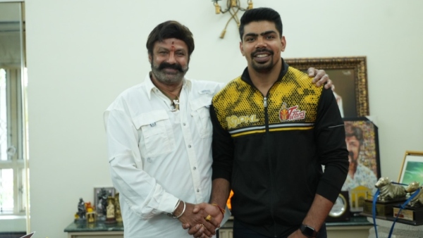 Nandamuri Balakrishna and Pawan Sehrawat meet ahead of the Hyderabad leg of PKL Season 10