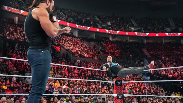 CM Punk came face-to-face with Drew McIntyre on Raw (image courtesy WWE)
