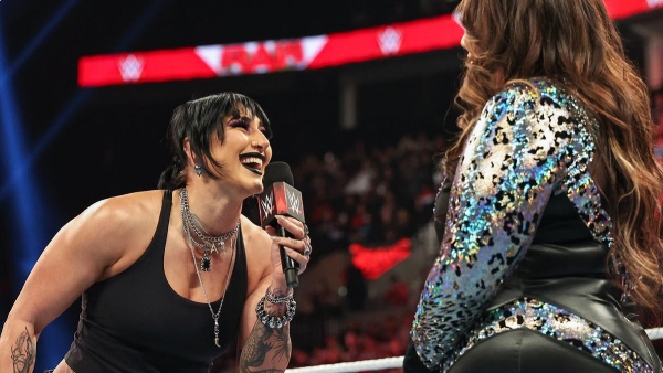 Rhea Ripley confronted Nia Jax on Raw (image courtesy WWE)