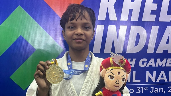 Sapna with second gold medal in Khelo India Youth Games