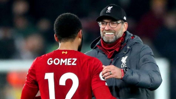 Joe Gomez and Jurgen Klopp
