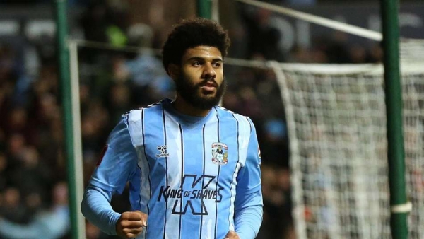 Ellis Simms scored three before half-time (Barrington Coombs/PA)