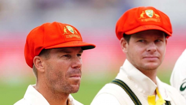 Australia s David Warner left and Steve Smith