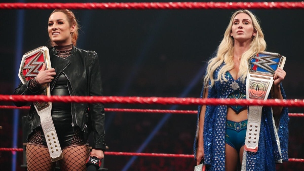 Becky Lynch with Charlotte Flair image courtesy WWE com