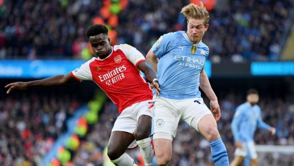 Bukayo Saka and Kevin De Bruyne