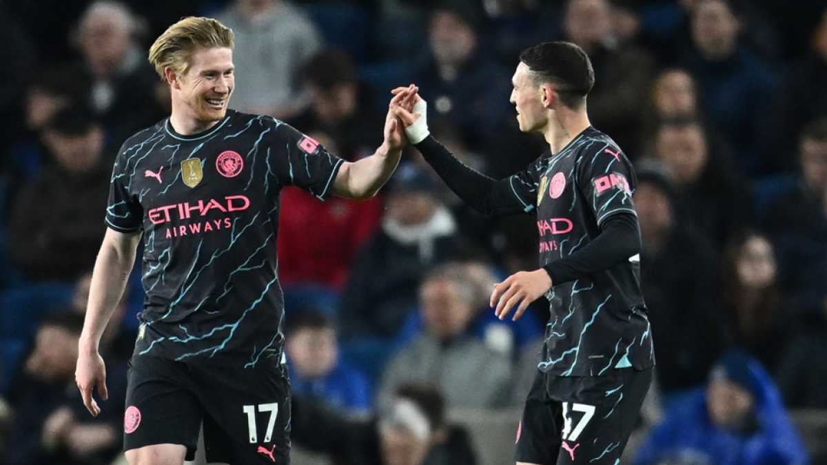 Kevin De Bruyne and Phil Foden