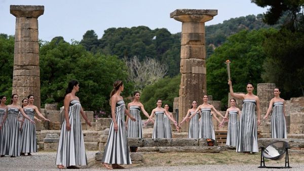 Paris Olympics Flame Lit in Greece