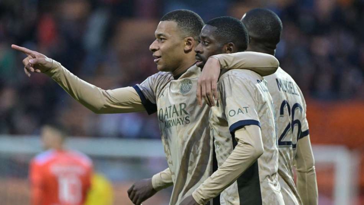 Ousmane Dembele and Kylian Mbappe Ousmane Dembele and Kylian Mbappe
