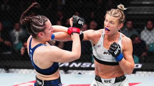 R-L Manon Fiorot punches Erin Blanchfield during the UFC Fight Night event at Boardwalk Hall Arena Photo by Jeff Bottari Zuffa LLC via Getty Images