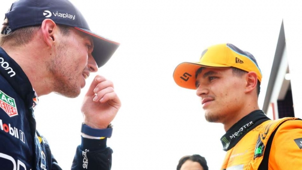Max Verstappen and Lando Norris