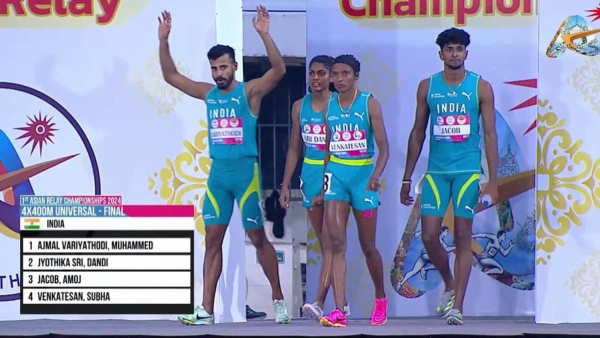Asian Relay Championships India s Mixed 4x400 Relay Team Sets National Record