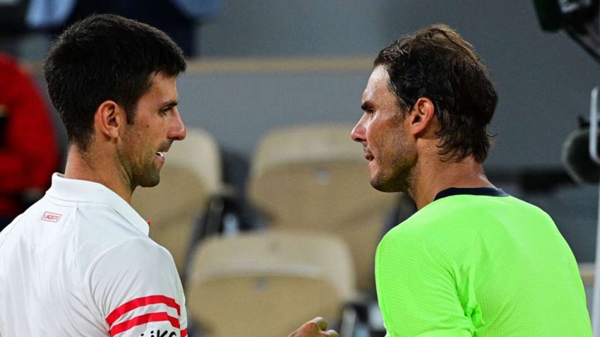 Novak Djokovic and Rafael Nadal