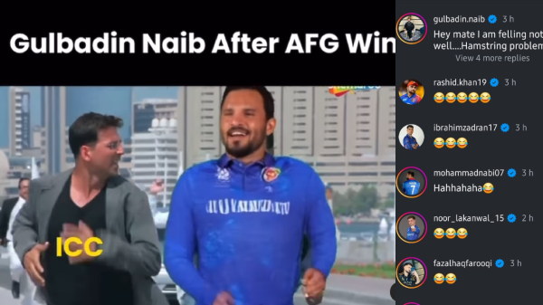 Naveen-ul-Haq Takes Gulbadin Naib on Instagram