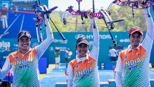 Archery World Cup Stage 3 Indian Women Compound Archery Team