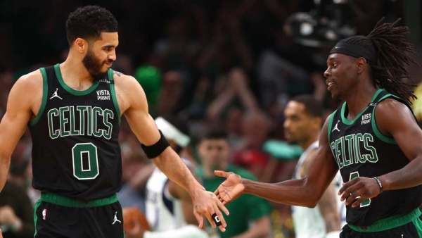 Jayson Tatum and Jrue Holiday