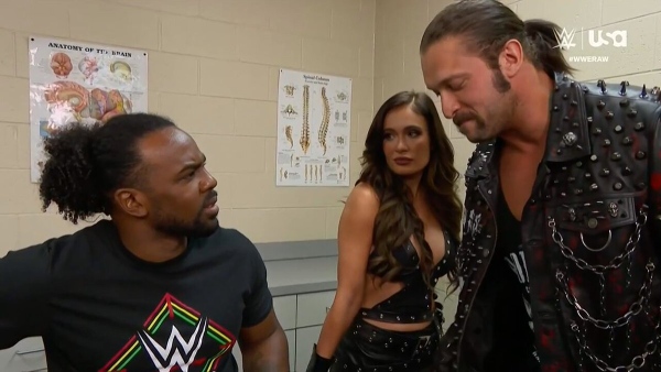 Karrion Kross is focused on Xavier Woods image courtesy X Karrion Kross is focused on Xavier Woods image courtesy X