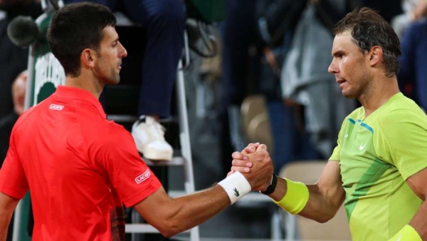 Novak Djokovic and Rafael Nadal