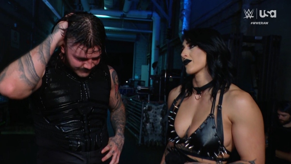 Rhea Ripley and Dominik on Raw image courtesy X