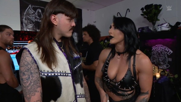 Dominik and Rhea Ripley on Raw image courtesy X