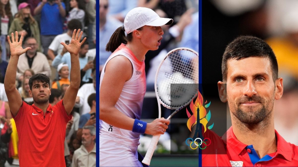 Paris Olympics Tennis Wrap Day 1 Swiatek Alcaraz Djokovic Shine as Tournament Kicks Off Under Closed Roofs