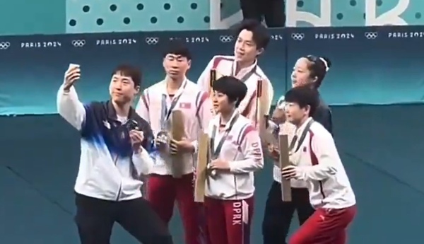 North Korea and South Korea athletes