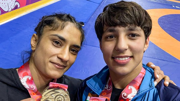 Indian wrestlers in action at Paris Olympics 2024