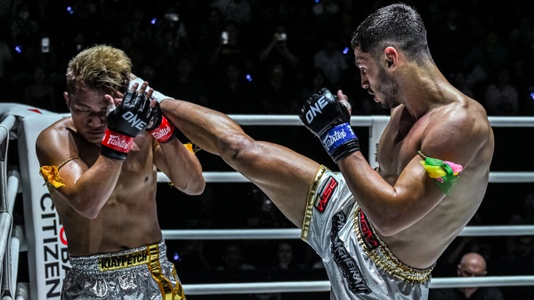 Parham Gheirati in action at ONE Friday Fights 74 Parham Gheirati in action at ONE Friday Fights 74