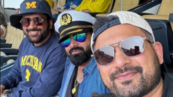 MS Dhoni watched NFL game in Michigan along with friends Image Courtesy Hitesh Sanghvi Instagram Account