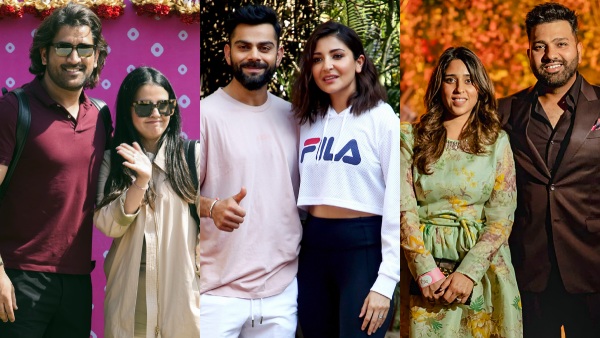 MS Dhoni Virat Kohli and Rohit Sharma with their partners