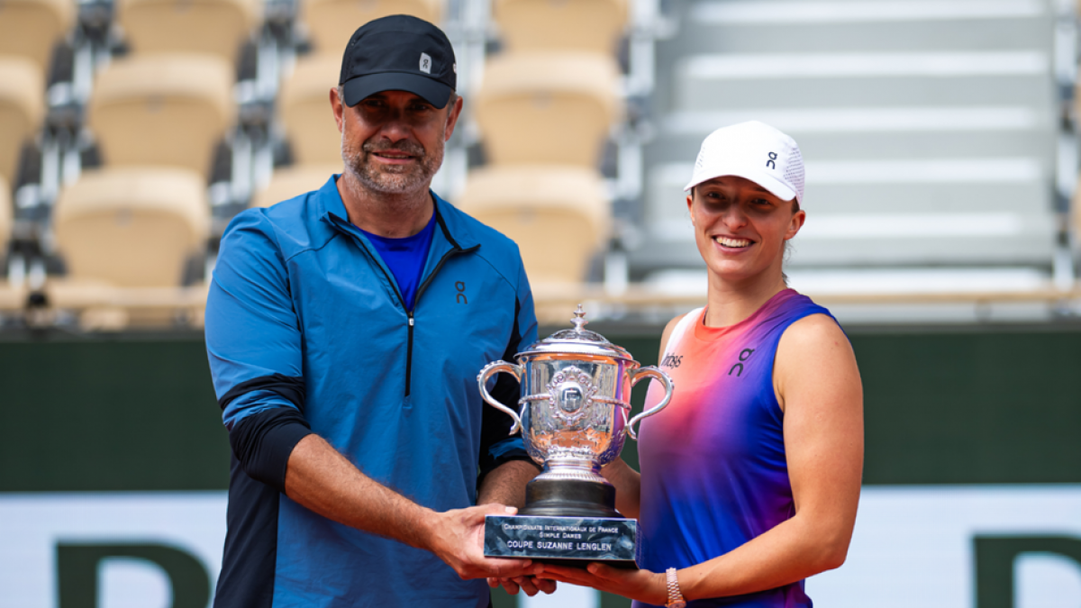 Iga Swiatek and Tomasz Wiktorowski