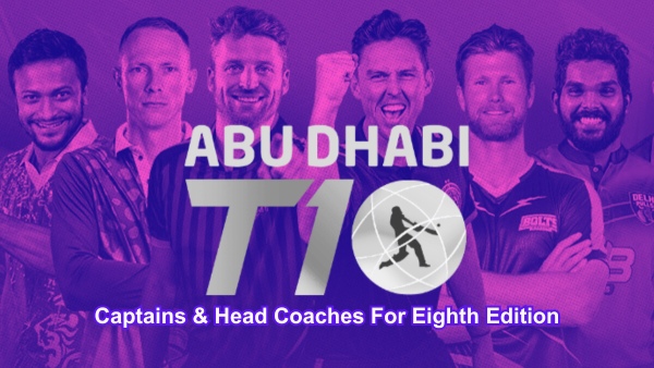 Abu Dhabi T10 2024 Captains and Head Coaches of all 10 teams