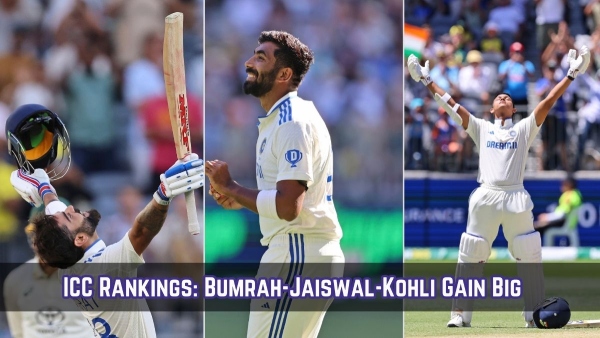 ICC Test Rankings Yashasvi Jaiswal Rises to Career-Best 2nd Among Batters Kohli Back in Top 20 Bumrah Reclaims No 1 Bowler Spot