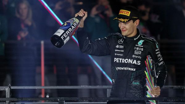 Mercedes Celebrates Victory in Las Vegas