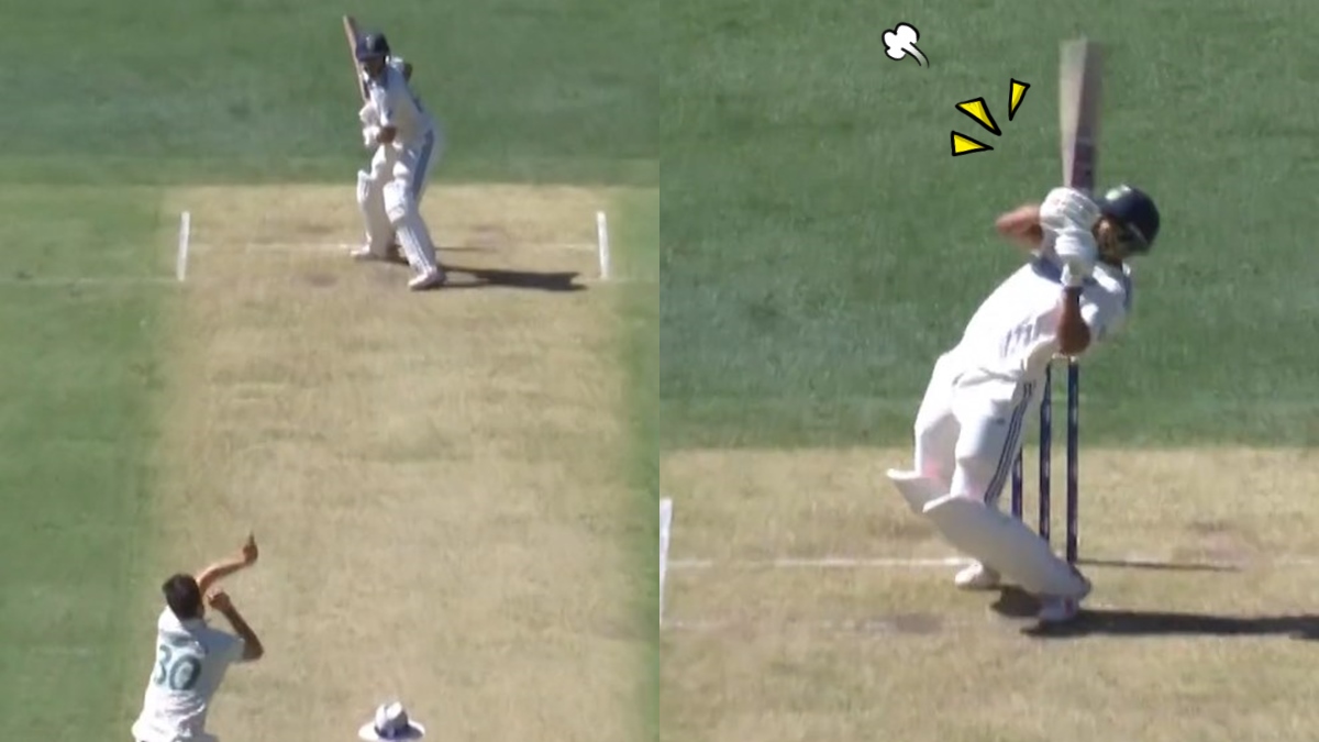 Debutant Nitish Reddy stylishly launches a Upper Cut Six off Pat Cummins in BGT Opener