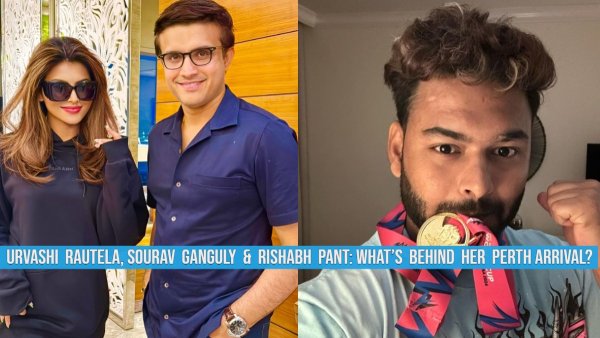 Urvashi Rautela s Perth Arrival Sparks Speculation Meeting Sourav Ganguly Rumored Boyfriend Rishabh Pant or Both