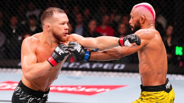 L-R Petr Yan punches Deiveson Figueiredo during the UFC Macau 2024 main event Photo by Jeff Bottari Zuffa LLC