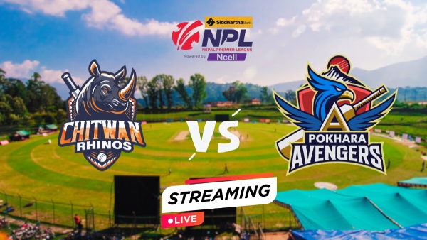 Chitwan Rhinos vs Pokhara Avengers NPL Live Streaming