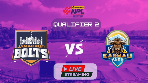 Janakpur Bolts vs Karnali Yaks NPL 2024 Qualifier 2 Live Streaming and Telecast details