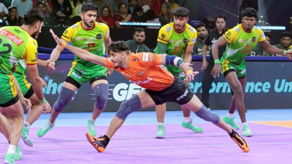U Mumba s Manjeet during a raid against Patna Pirates in Pro Kabaddi League season 11 Image Courtesy PKL Media