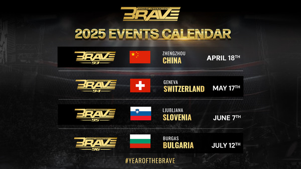 BRAVE Combat Federation announces first four events for 2025