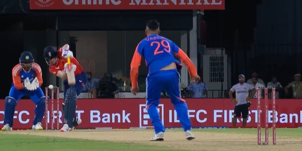 Harry Brook castled again by Varun Chakravarthy